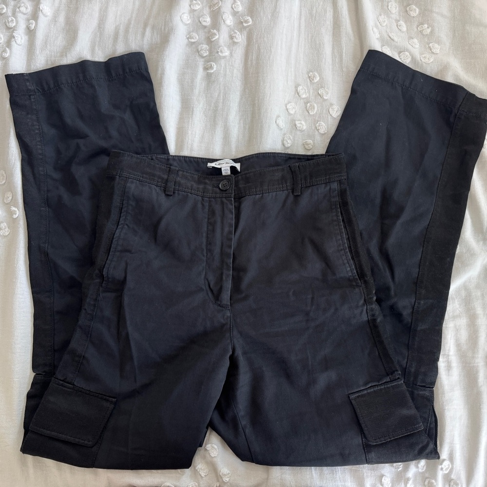 & Other Stories Navy/black relaxed cargo trousers